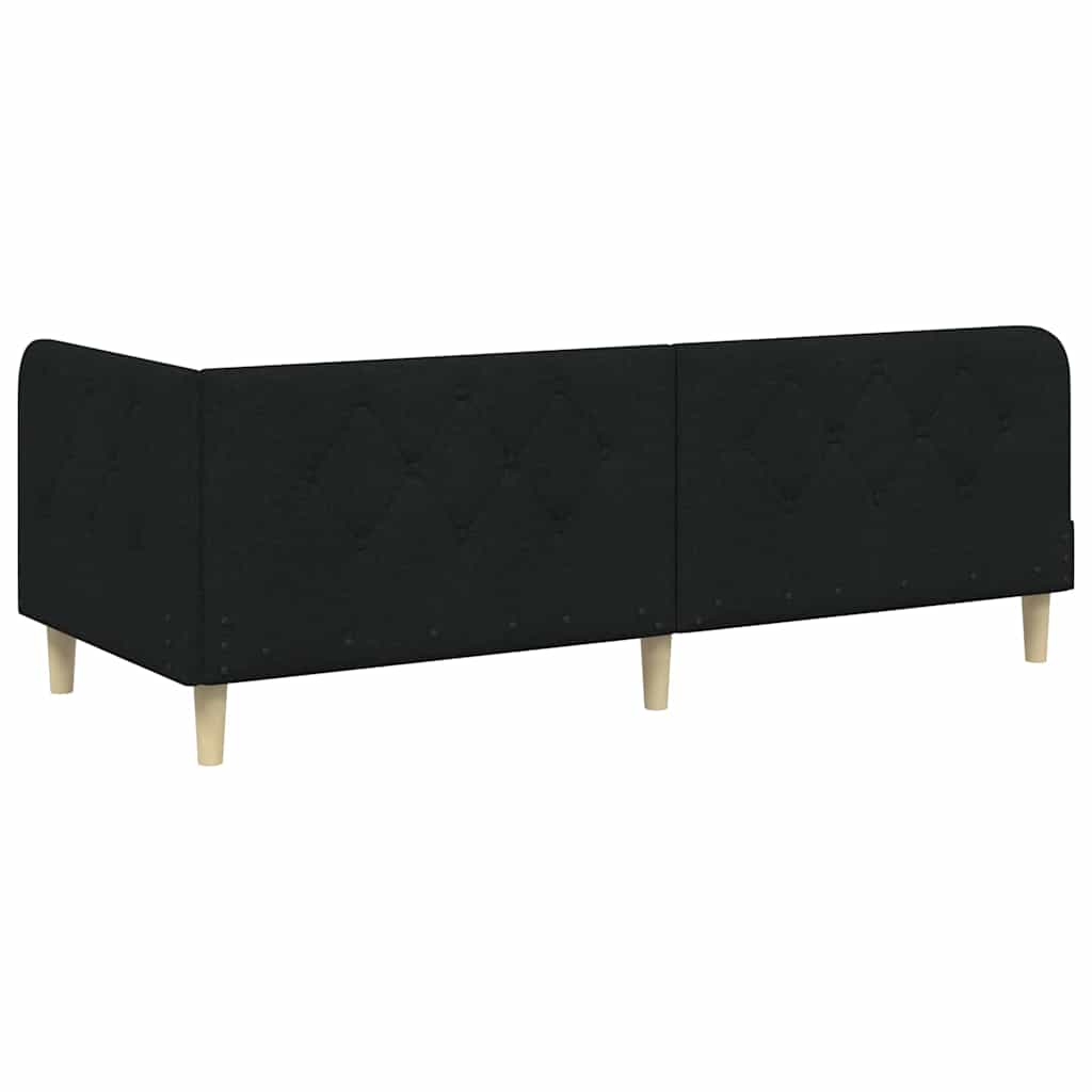 Κρεβάτι Γωνίας Μαύρο 80 x 200 cm ύφασμα