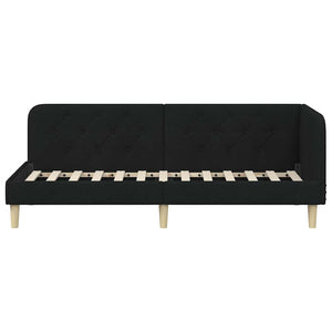 Κρεβάτι Γωνίας Μαύρο 80 x 200 cm ύφασμα