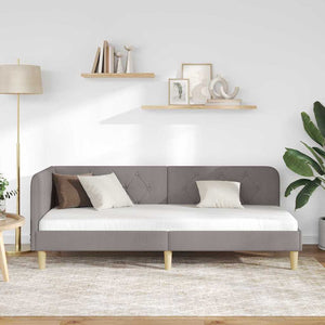 Κρεβάτι Γωνίας Taupe 80 x 200 cm ύφασμα