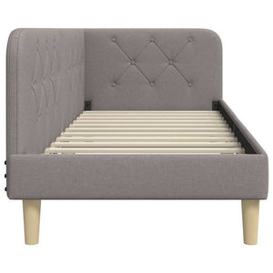 Κρεβάτι Γωνίας Taupe 80 x 200 cm ύφασμα