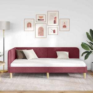 Κρεβάτι Γωνίας Κόκκινο 90 x 200 cm ύφασμα