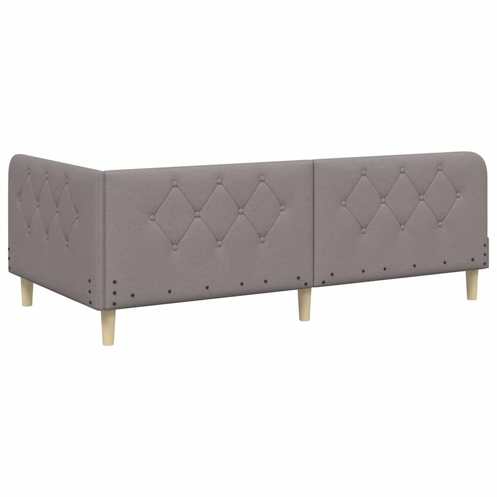 Κρεβάτι Γωνίας Taupe 90 x 200 cm ύφασμα