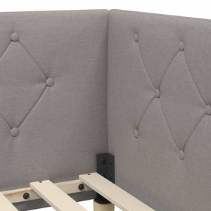 Κρεβάτι Γωνίας Taupe 100 x 200 cm ύφασμα