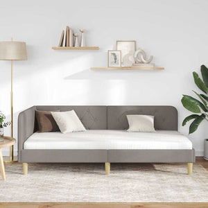 Κρεβάτι Γωνίας Taupe 100 x 200 cm ύφασμα