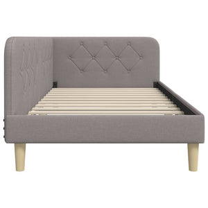 Κρεβάτι Γωνίας Taupe 100 x 200 cm ύφασμα
