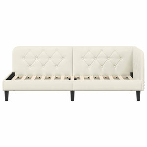 Κρεβάτι Γωνίας Κρεμ 80 x 200 cm Βελούδο