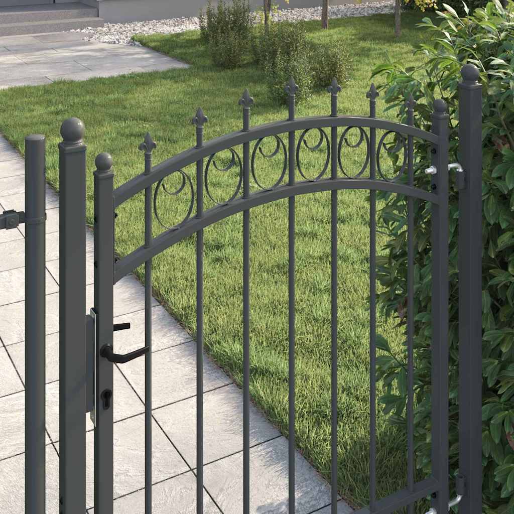 Πύλη Φράχτη με Ακίδες με κλειδαριά Γκρι 150 x 100 cm - Pakobazaar