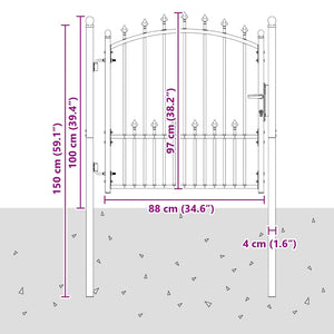 Πύλη Φράχτη με Ακίδες EMMEN 100 x 100 cm