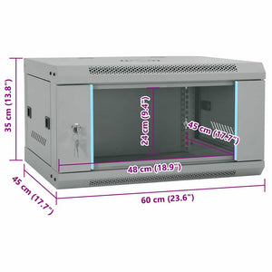 Ντουλάπα δικτύου με αποθήκευση Γκρι 60 x 45 x 35 cm Ατσάλι