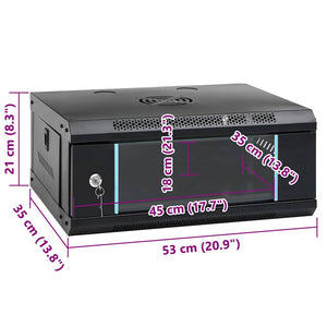 Ντουλάπα δικτύου με αποθήκευση Μαύρο 53 x 35 x 21 εκ Ατσάλι