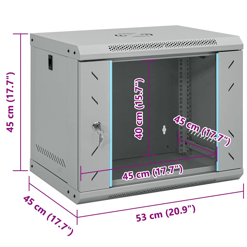 Ντουλάπα δικτύου με αποθήκευση Γκρι 53 x 45 x 45 εκ Ατσάλι - Pakobazaar