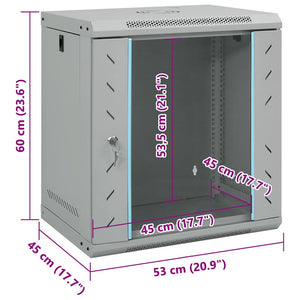 Ντουλάπα δικτύου με αποθήκευση Γκρι 53 x 45 x 60 εκ Ατσάλι - Pakobazaar