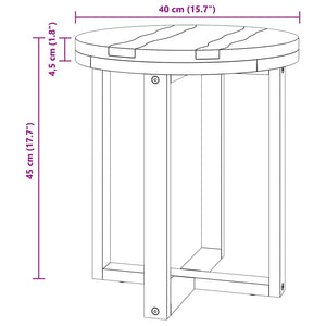 Τραπεζάκι σαλονιού Καφέ 40 x 40 x 45 cm Στερεό Ξύλο Τίκ - Pakobazaar