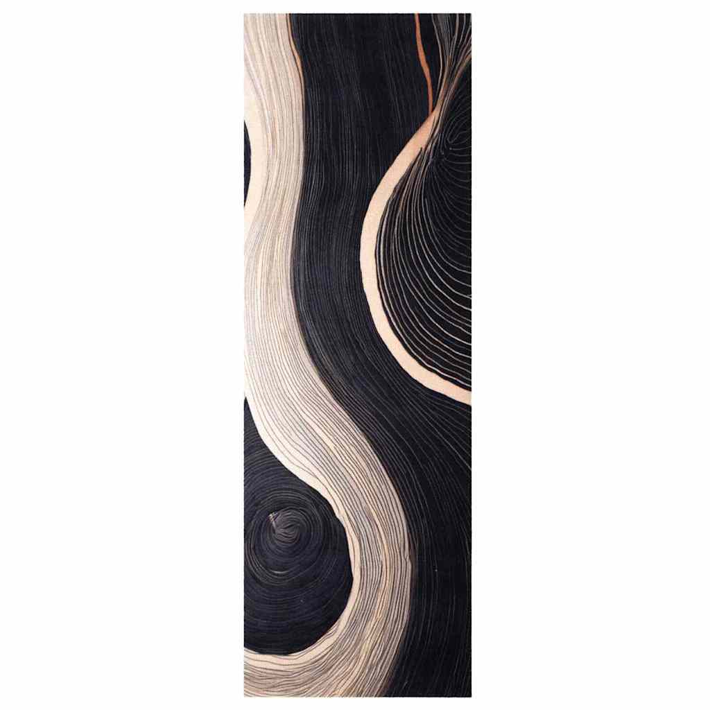 Χαλί Κουζίνας Μαύρο 180 x 60 cm Βελούδο