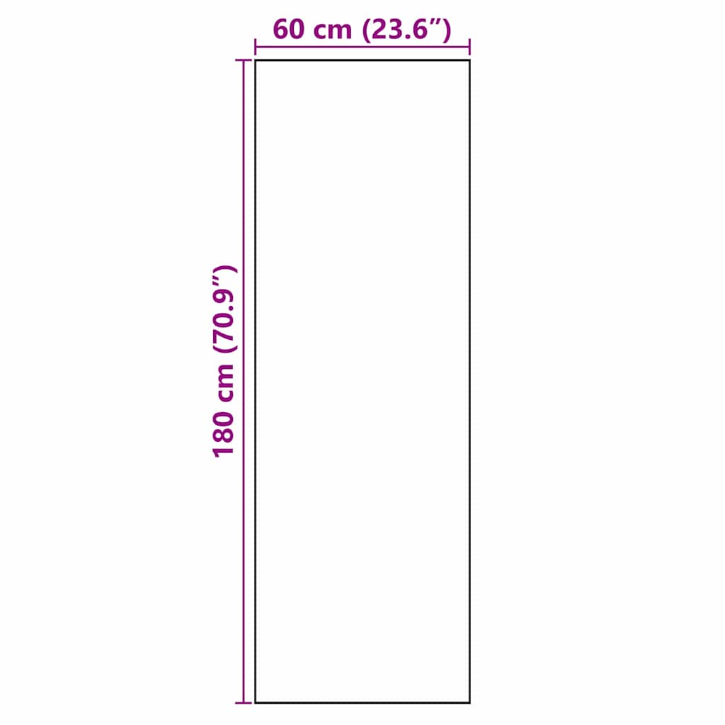 Χαλί Κουζίνας Λευκό 180 x 60 cm Βελούδο