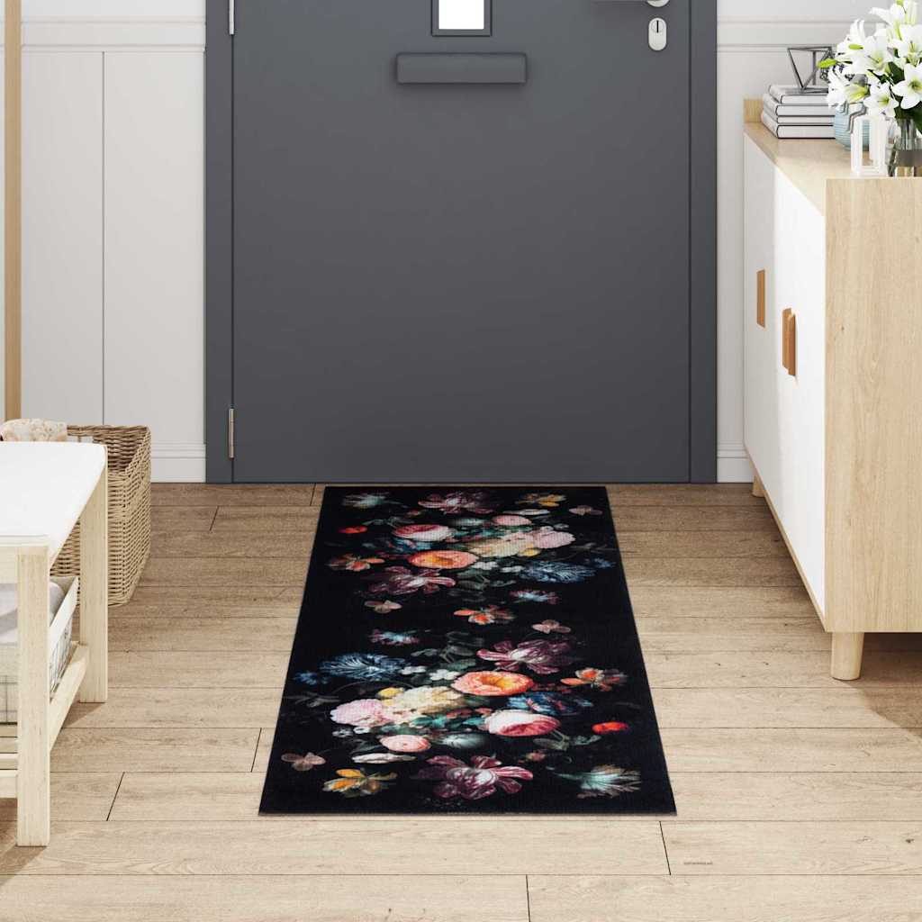 Χαλί Κουζίνας Μαύρο 180 x 60 cm Βελούδο