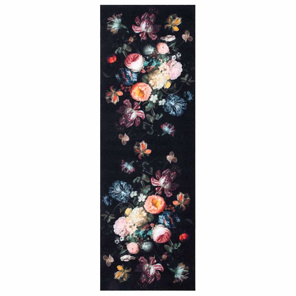 Χαλί Κουζίνας Μαύρο 180 x 60 cm Βελούδο