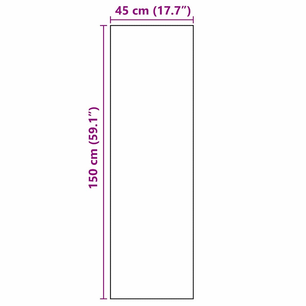 Χαλί Κουζίνας Μαύρο 150 x 45 εκ Βελούδο