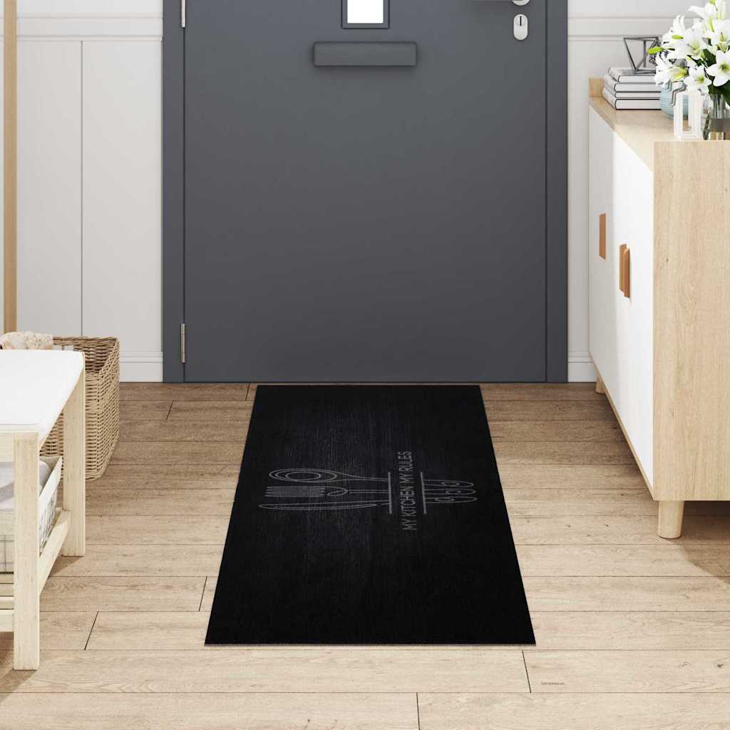 Χαλί Κουζίνας Είδη Κουζίνας Μαύρο 180 x 60 cm Βελούδο