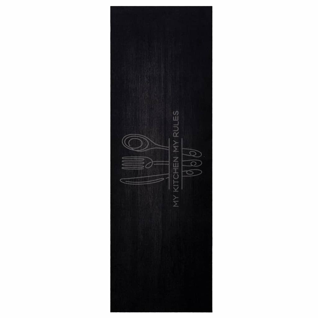 Χαλί Κουζίνας Είδη Κουζίνας Μαύρο 180 x 60 cm Βελούδο