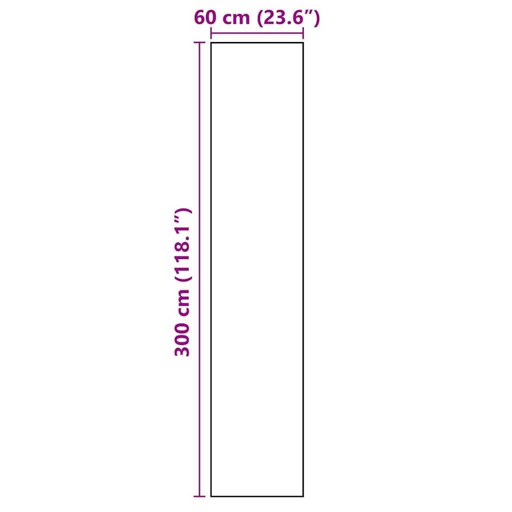 Χαλί Κουζίνας Μαύρο 300 x 60 εκ Βελούδο - Pakobazaar