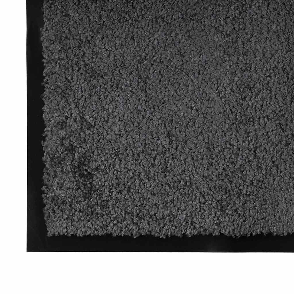 Χαλάκι Εξώπορτας Ανθρακί 60 x 40 x 1.2 εκ. Ύφασμα τέντι