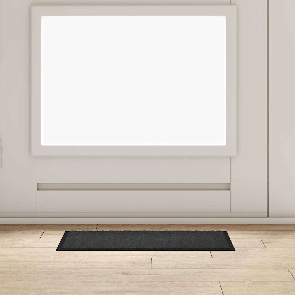 Χαλάκι Εξώπορτας Ανθρακί 60 x 40 x 1.2 εκ. Ύφασμα τέντι