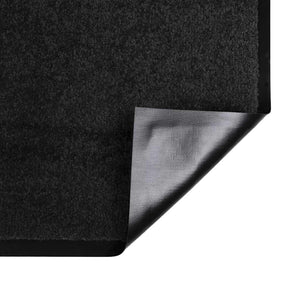 Χαλάκι Εξώπορτας Μαύρο 60 x 40 x 1.2 εκ. Ύφασμα τέντι