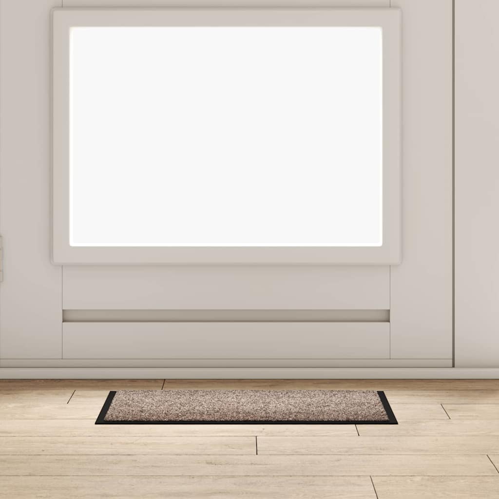 Χαλάκι Εξώπορτας Μπεζ 60 x 40 x 1.2 εκ. Ύφασμα τέντι