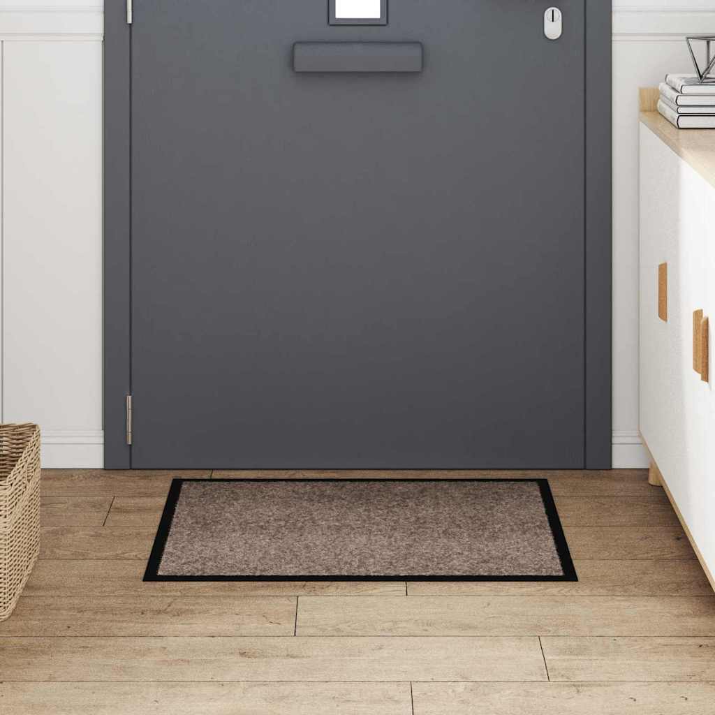 Χαλάκι Εξώπορτας Μπεζ 60 x 40 x 1.2 εκ. Ύφασμα τέντι