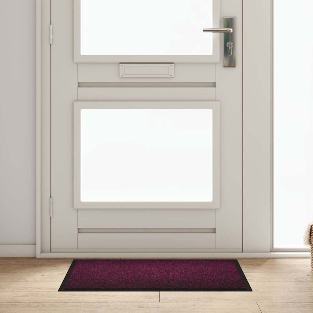 Χαλάκι Εξώπορτας Μπορντό 60 x 40 x 1.2 εκ. Ύφασμα τέντι