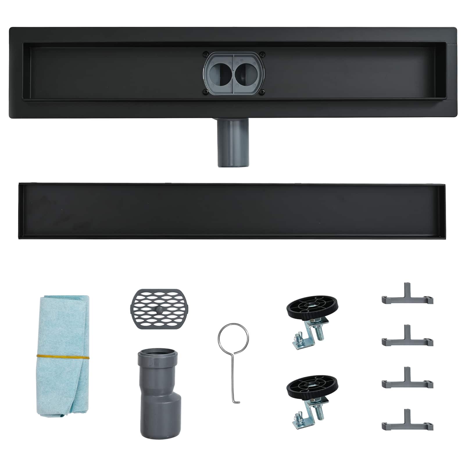 Σιφόνι ντους 2-σε-1 με 360° σιφόνι Μαύρο 90 cm - Pakobazaar