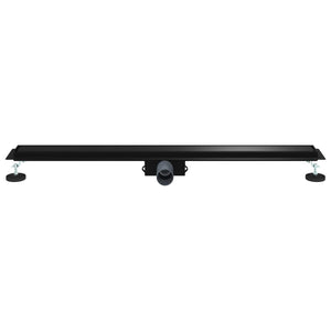 2 σε 1 εκροή ντους Μαύρο 100 cm Ανοξείδωτο Ατσάλι 304 - Pakobazaar