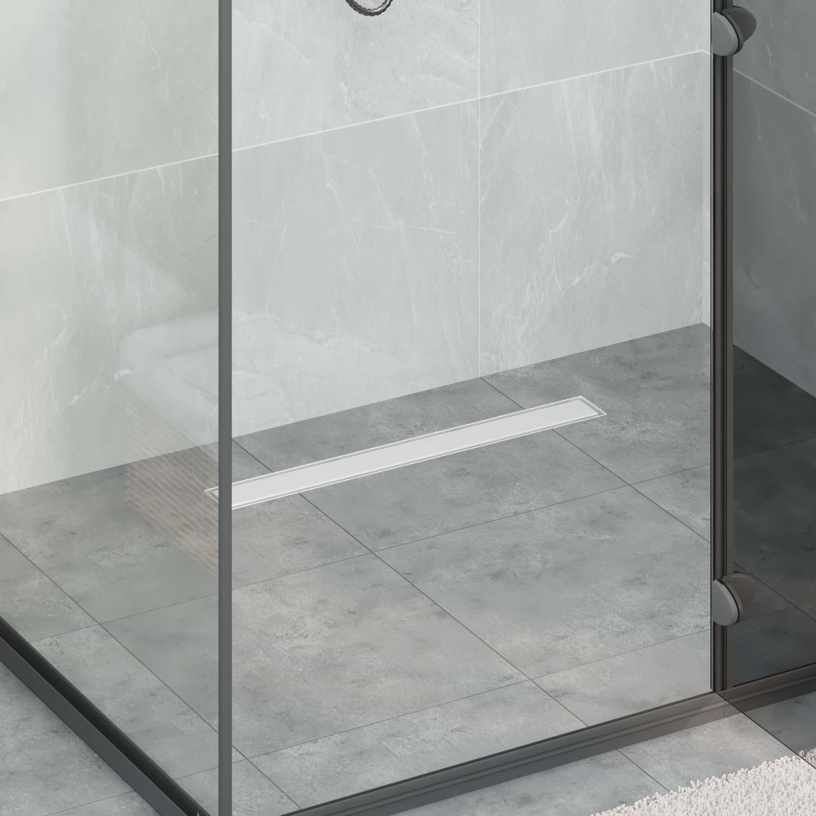 Σιφόνι ντους 2-σε-1 με 360° σιφόνι Ασημί 60 cm - Pakobazaar