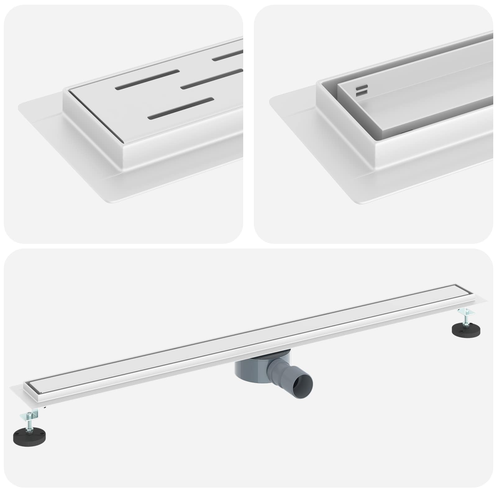 Σιφόνι ντους 2-σε-1 με 360° σιφόνι Ασημί 100 cm - Pakobazaar