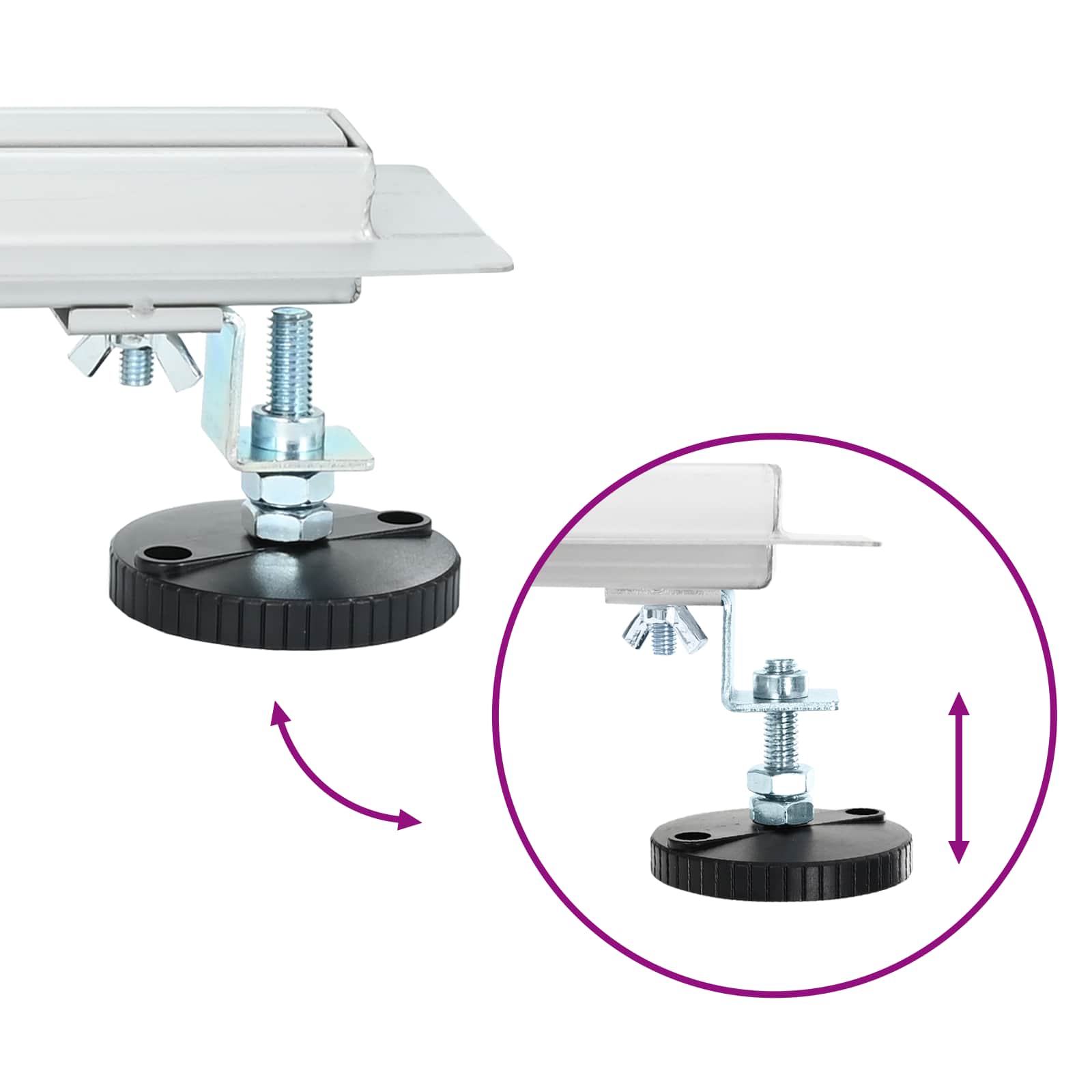 360° Νεροχύτης ντους με λεπτό μοντέλο Ασημί 80 cm
