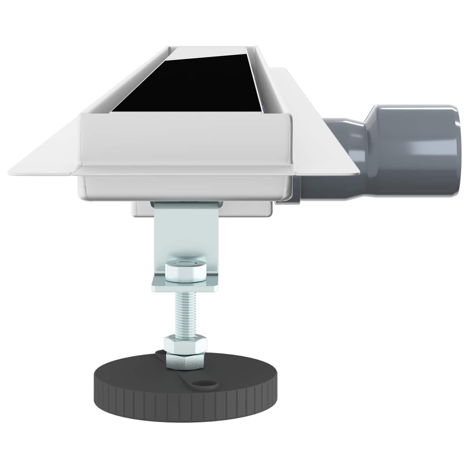 Εκροή ντους με γυάλινη επικάλυψη Μαύρο 80 cm