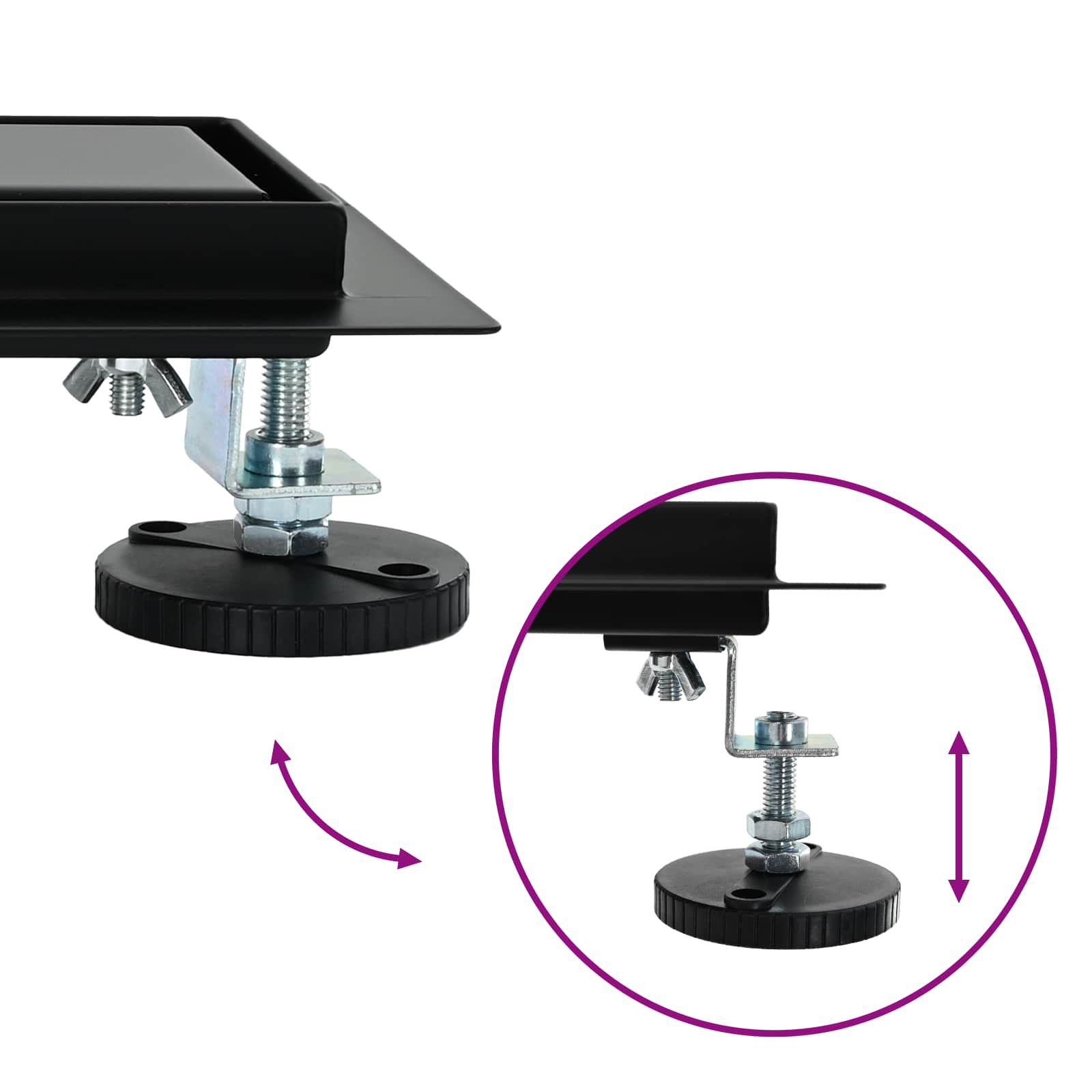 Σιφόνι ντους 2-σε-1 με 360° σιφόνι Μαύρο 50 cm - Pakobazaar