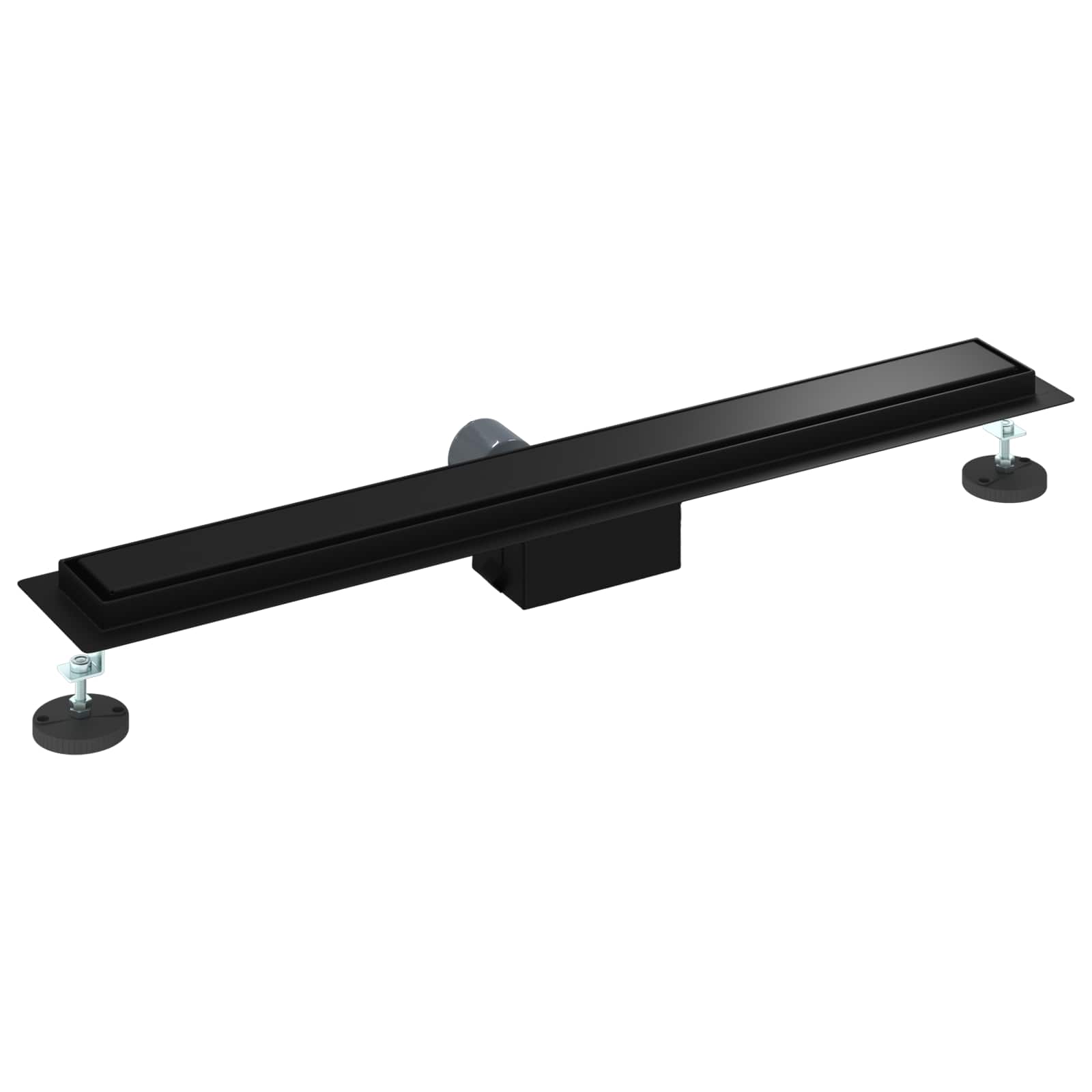 2 σε 1 εκροή ντους Μαύρο 70 cm Ανοξείδωτο Ατσάλι 304 - Pakobazaar