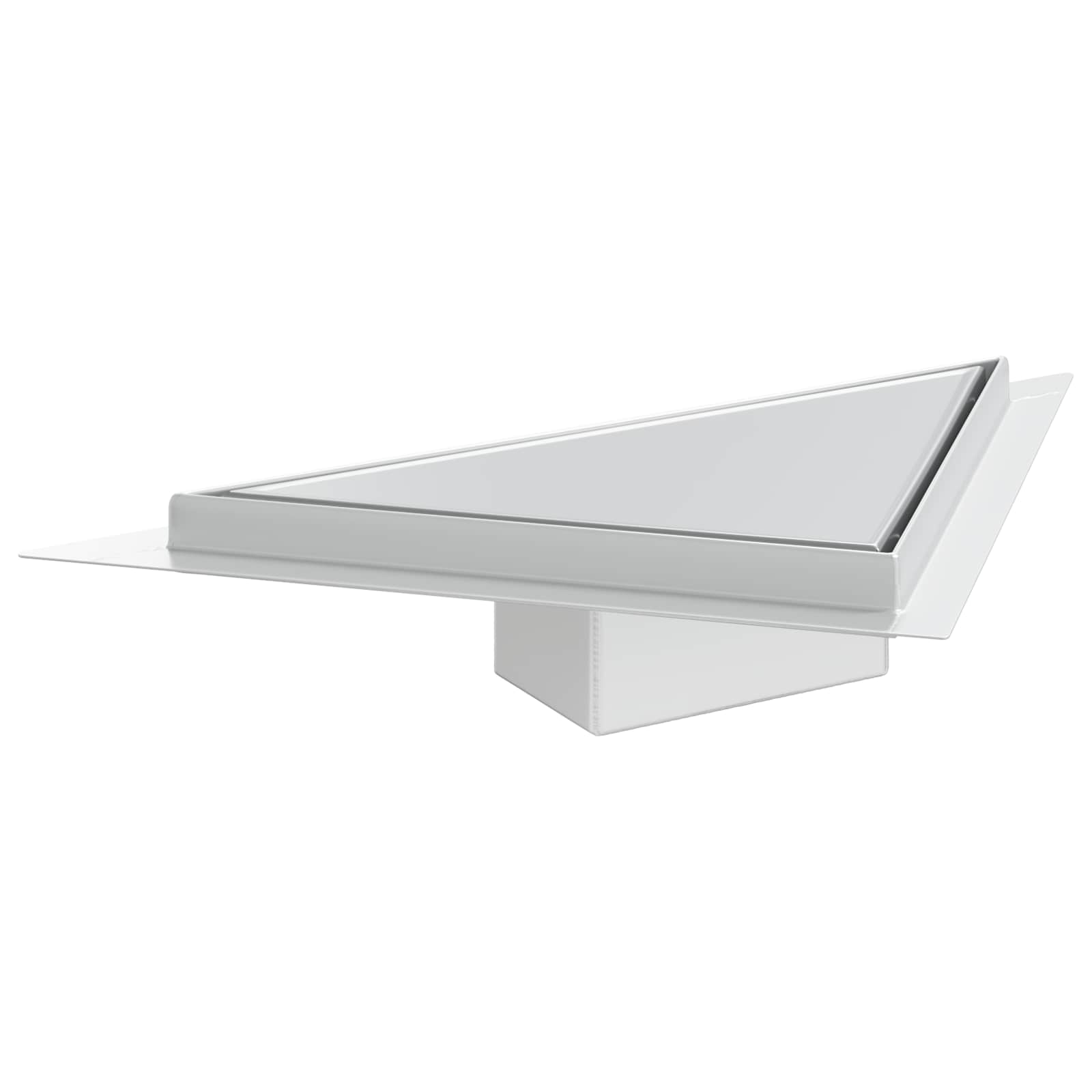 2 σε 1 Τριγωνική Σαρωθριά Λεκάνη Ασημί 32 x 32 x 7,5 εκ - Pakobazaar