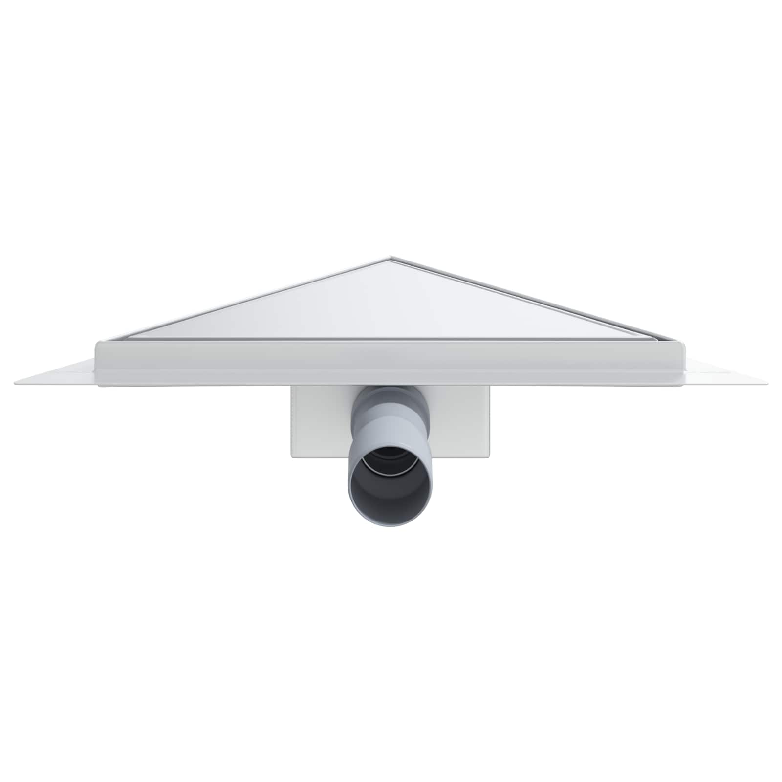 2 σε 1 Τριγωνική Σαρωθριά Λεκάνη Ασημί 32 x 32 x 7,5 εκ - Pakobazaar