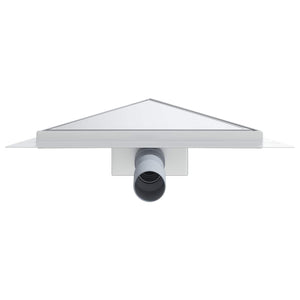 2 σε 1 Τριγωνική Σαρωθριά Λεκάνη Ασημί 32 x 32 x 7,5 εκ - Pakobazaar