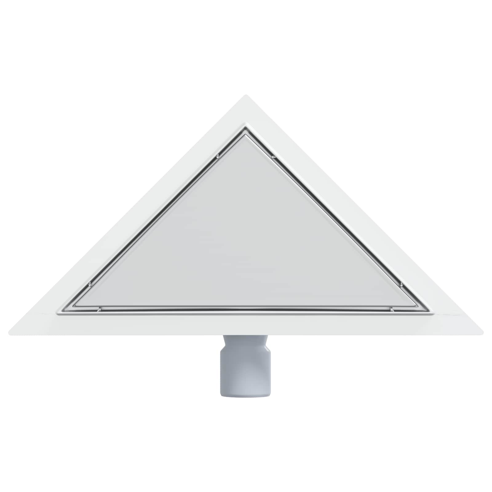 2 σε 1 Τριγωνική Σαρωθριά Λεκάνη Ασημί 32 x 32 x 7,5 εκ - Pakobazaar