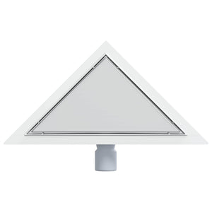 2 σε 1 Τριγωνική Σαρωθριά Λεκάνη Ασημί 32 x 32 x 7,5 εκ - Pakobazaar
