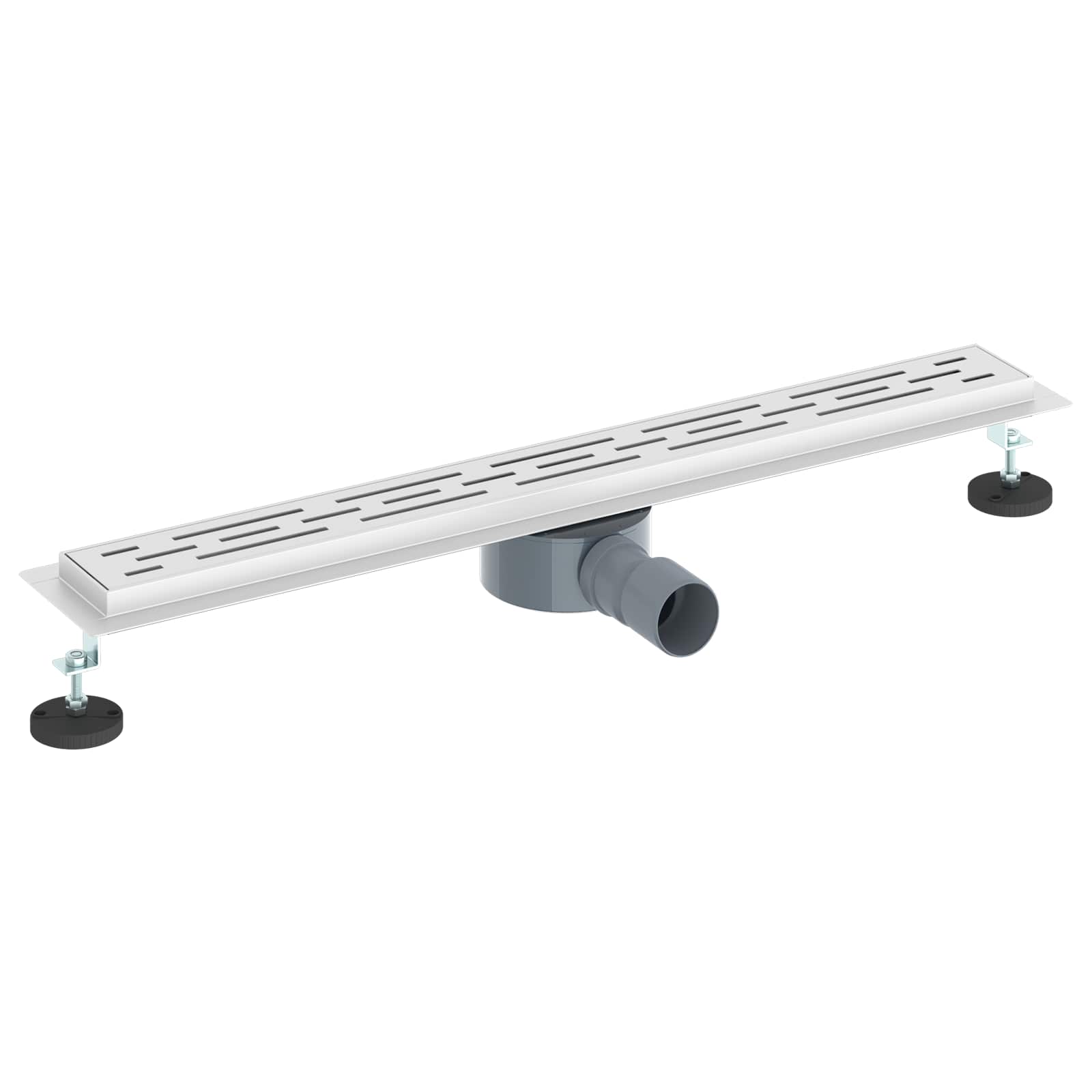 Αποχέτευση Ντους με Γυάλινη Κάλυψη και 360° Σιφώνι Ασημί 70 cm - Pakobazaar