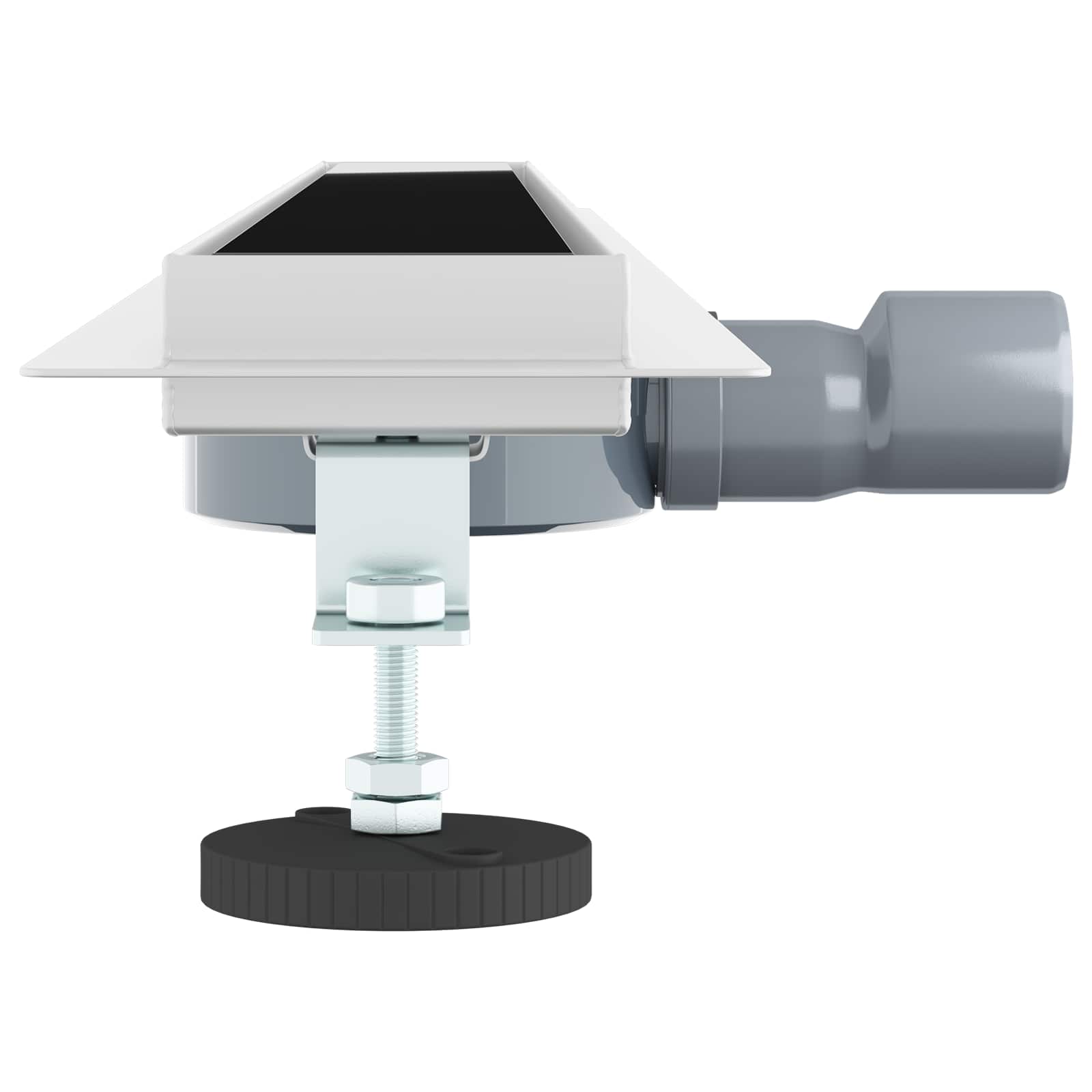 Αποχέτευση Ντους με Γυάλινη Κάλυψη και 360° Σιφώνι Μαύρο 90 cm