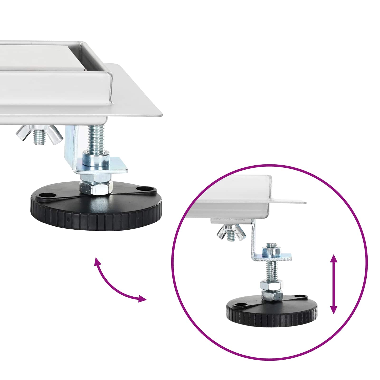 Σιφόνι ντους 2-σε-1 με 360° σιφόνι Ασημί 90 cm - Pakobazaar