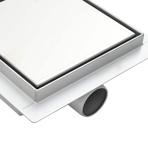2 σε 1 εκροή ντους Ασημί 20 x 20 cm Ανοξείδωτο Ατσάλι 304 - Pakobazaar