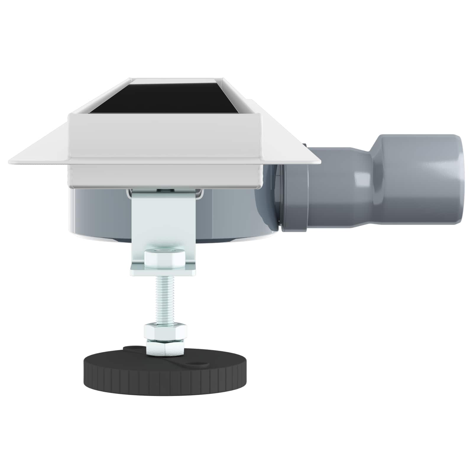 Αποχέτευση Ντους με Γυάλινη Κάλυψη και 360° Σιφώνι Μαύρο 80 cm