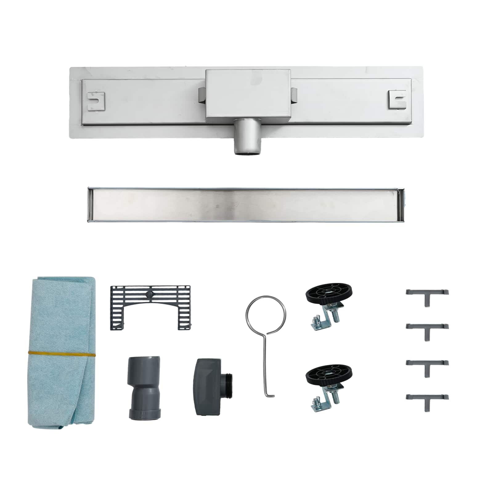 2 σε 1 εκροή ντους Ασημί 50 cm Ανοξείδωτο Ατσάλι 304